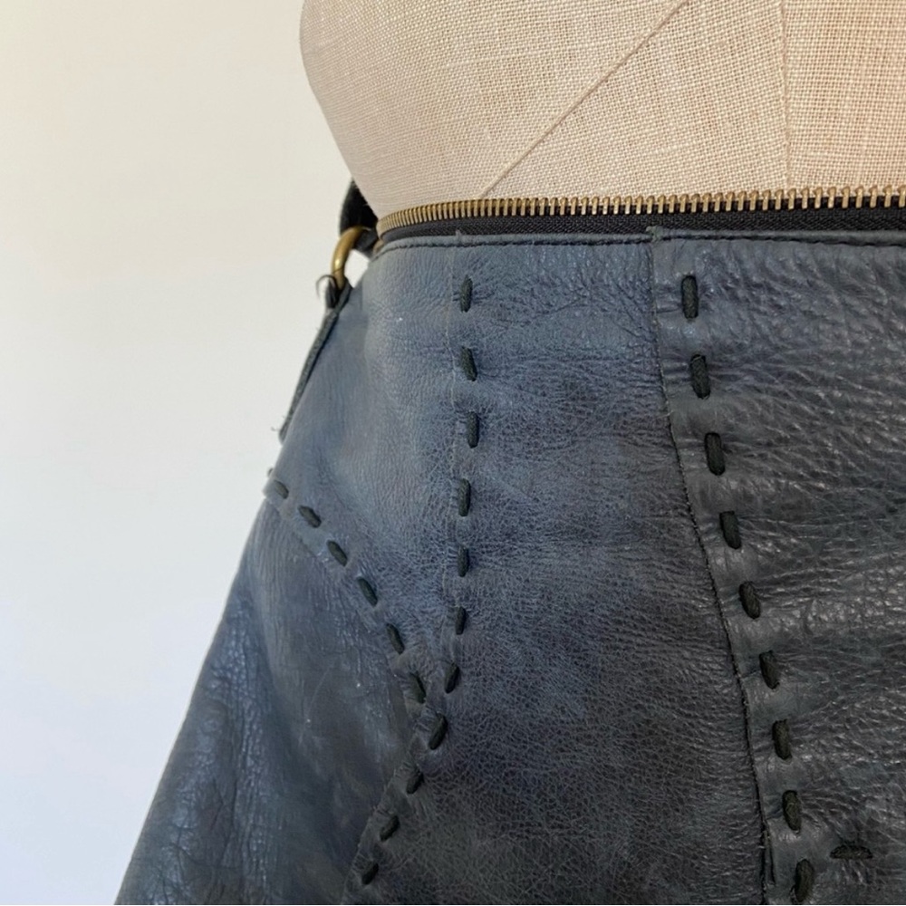 Lucky Brand Navy Blue Patchwork Leather Bag Crossbody Strap - Picture 3 of 9